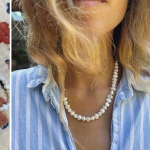 NWOT Christy Dawn natural pearl necklace